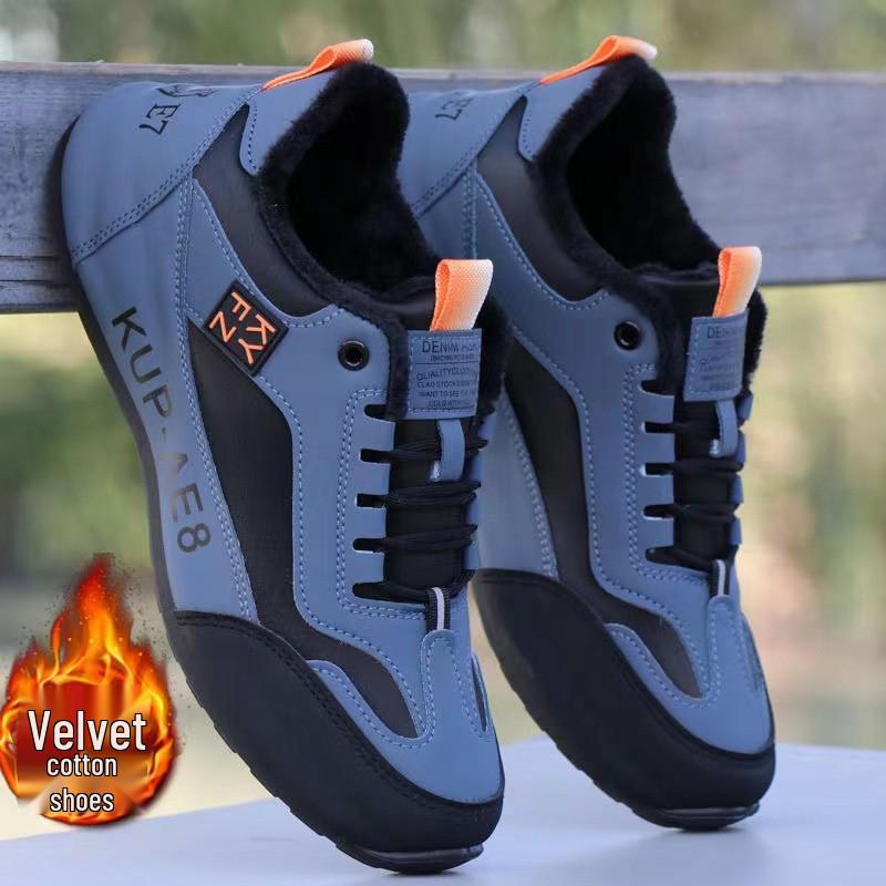 Scarpe casual in pelle da uomo autunno/inverno 2024 - Scarpe da viaggio sportive in stile coreano leggere, con suola morbida e abbinabili