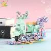 HUIQIBAO MOC Balloon Motorcycle Model Building Block Motorbike Car Brick Toy Home Desk DIY Decoration Assemble Game for Children