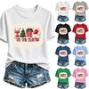Women's Casual Christmas Print Short Sleeve T-Shirt Fashion Graphic Top for Holiday