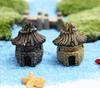 1 Pcs Stone House Cartoon House Miniature Ornament Resin Bonsai Dollhouse Fairy Garden Decoration