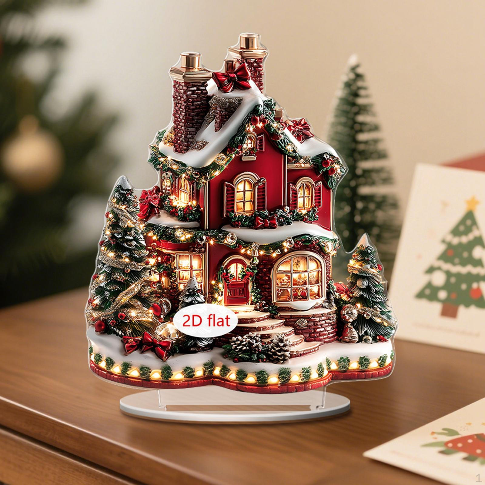 

2D Акриловое Рождественское Украшение Художественное Изделие Демонстрационный Экземпляр Настольная Фигурка Style B