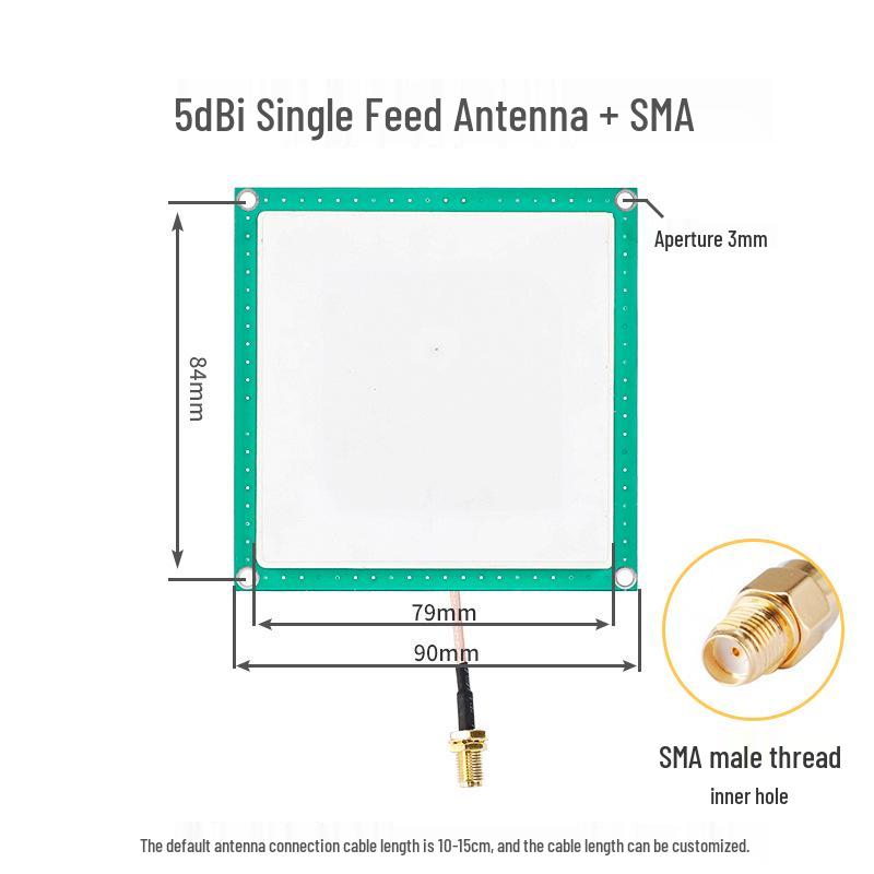 UHF RFID Passive Reader Writer with Long-Distance Ceramic Antenna for Card Reading