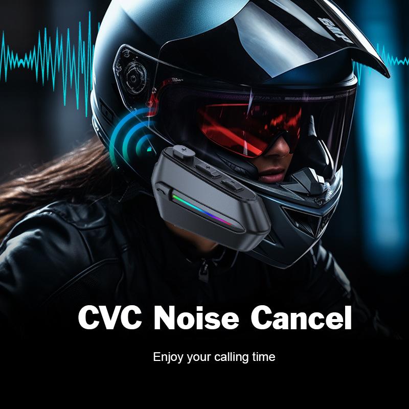 For Motorcycle Helmet Headphones Wireless Earphones Noise Cancel Headset HiFi Stereo Large Capacity IPX6 Waterproof With HD Mic