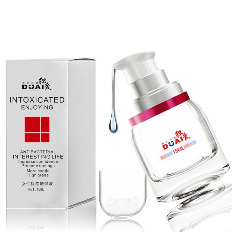 Weibliches Vergnügen Orgasmus Flüssigkeit weiblicher Geschlechtsverkehr Gel kleine weiße Flasche Gel Erwachsene erotische Sex Produkte