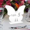 Set of 2 Clear Acrylic Butterfly Table Number Stands Table Place Cards for Parties Gatherings Wedding DIY Table Setting