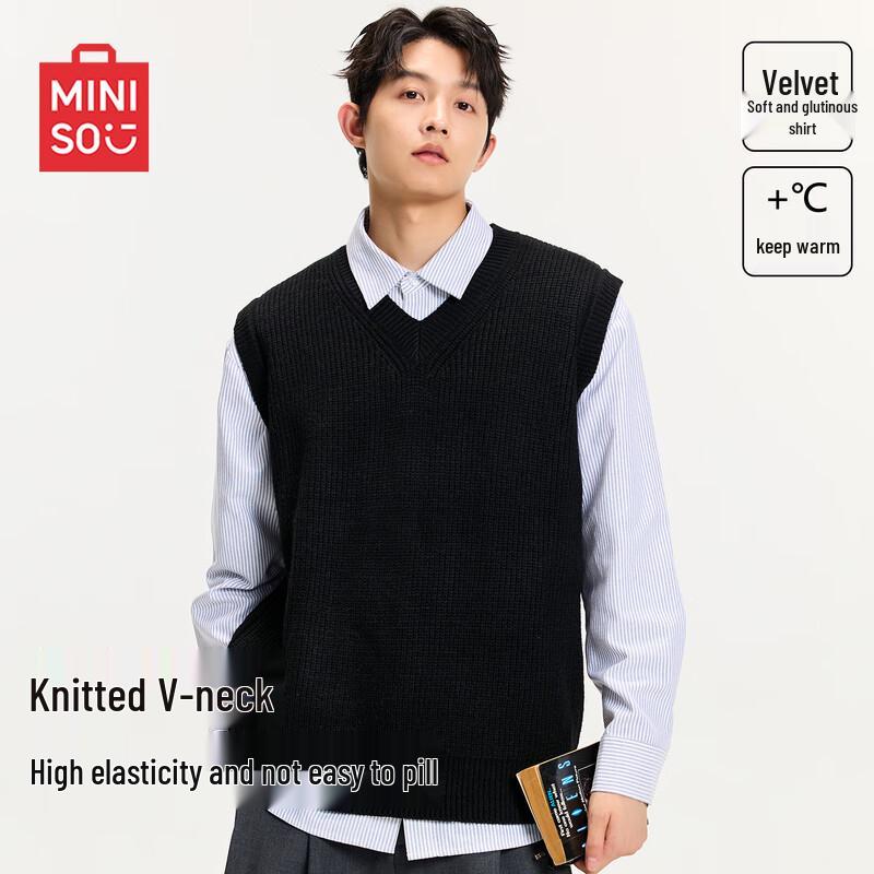 MINISO Men s V-Neck Knit Sweater Vest 3XL