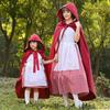 Pinse's Rotkäppchen-Kostüm: Märchen Halloween & Bühnenauftritt Outfit für Eltern-Kind-Kleidung.
