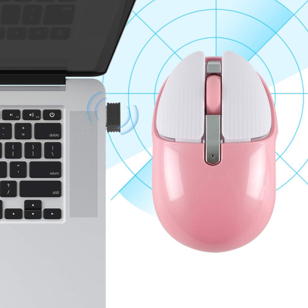 Wireless Mouse, 2.4Ghz USB Wireless, Optical, Stylish, Cute Rabbit Design, Rechargeable, Quiet Buttons, High Precision, Ergonomic, Portable, for Kids