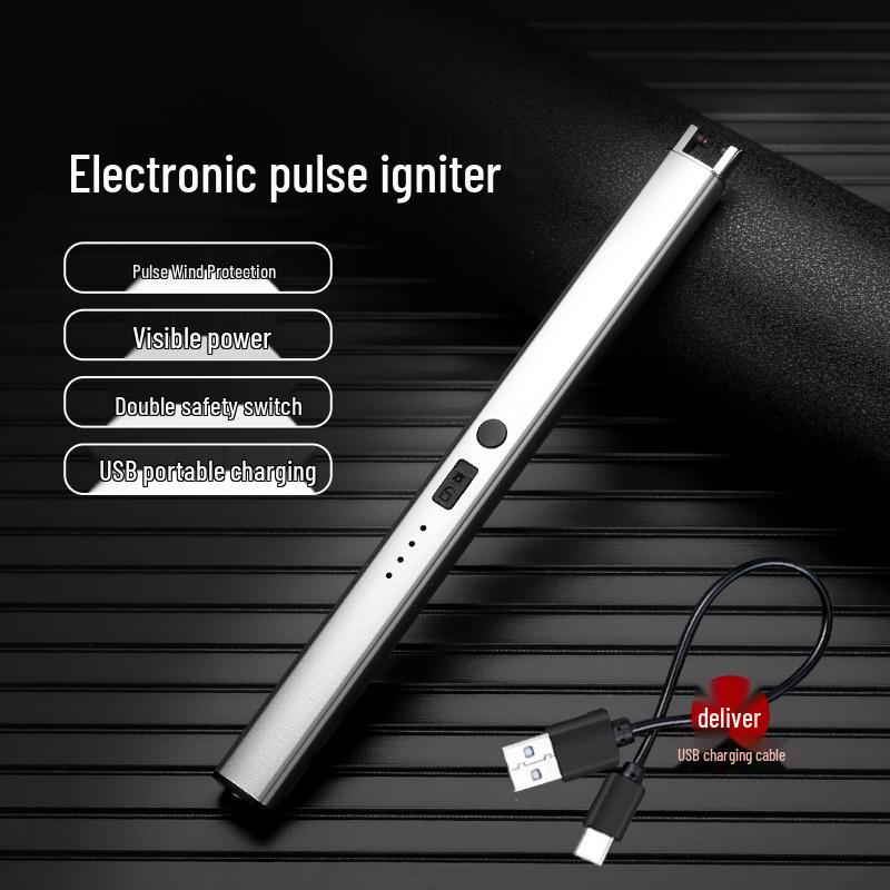 Aroma Candle Lighter: Rechargeable Electric Long-Handle Igniter for Incense & Fireworks.