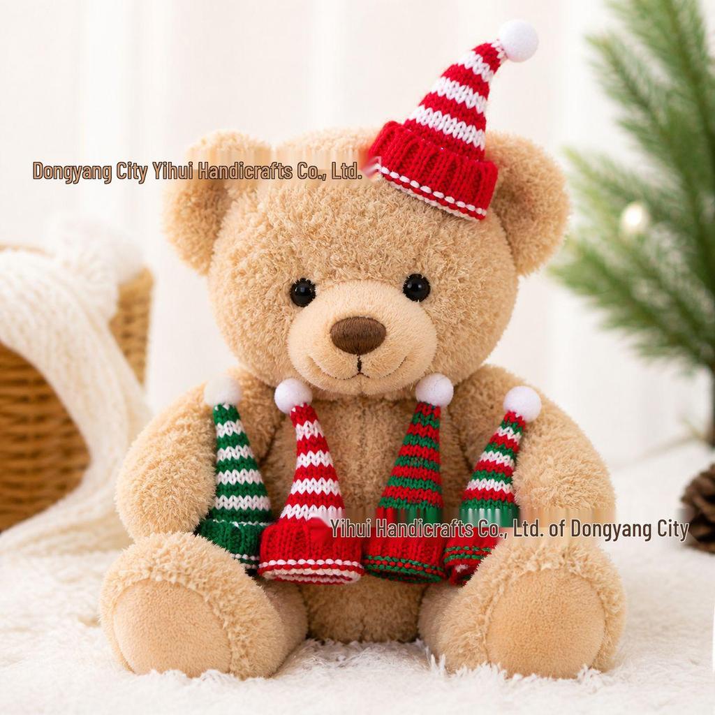 Handmade Mini Christmas Hat Wine Bottle Cover - Wool Decoration for Christmas Festival