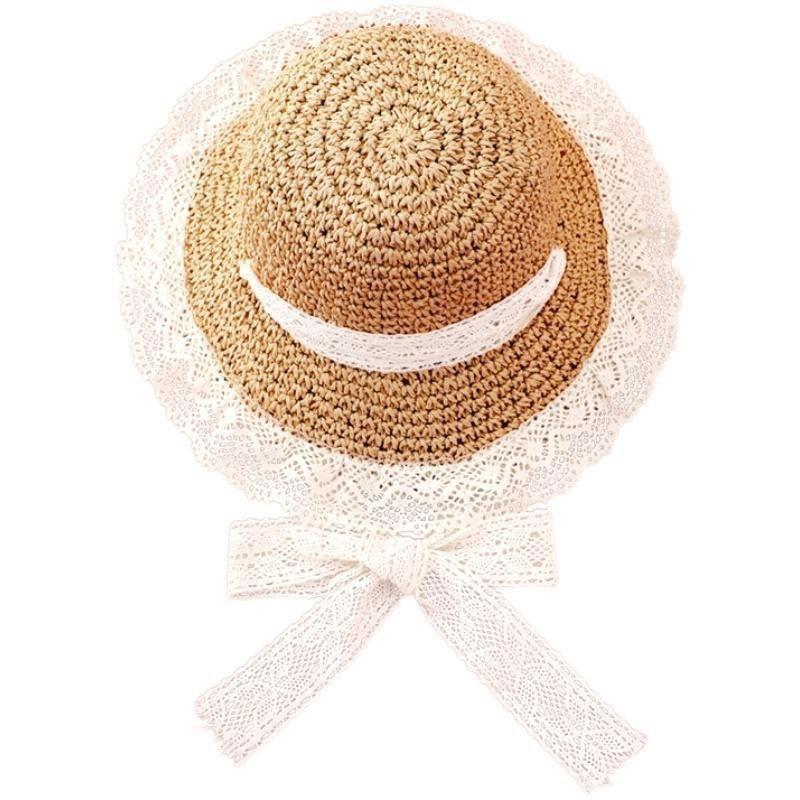 Children's Hat Girls Summer Straw Hat Girls Summer Female Treasure Sun Protection Bucket Hat Baby Beach Sun Hat