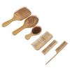 Conjunto de Pentes e Escovas de Cabelo 6 Peças Phyllostachys Pubescens Ecológico Ergonômico Desembaraçador Conjunto de Pentes e Escovas de Cabelo