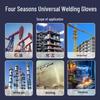 Vollnarbenleder Schweißerhandschuhe - Verschleißfest, Hochtemperaturbeständig, Verdicktes Rindsleder Split-Finger Schutz mit Kostenlosem Versand