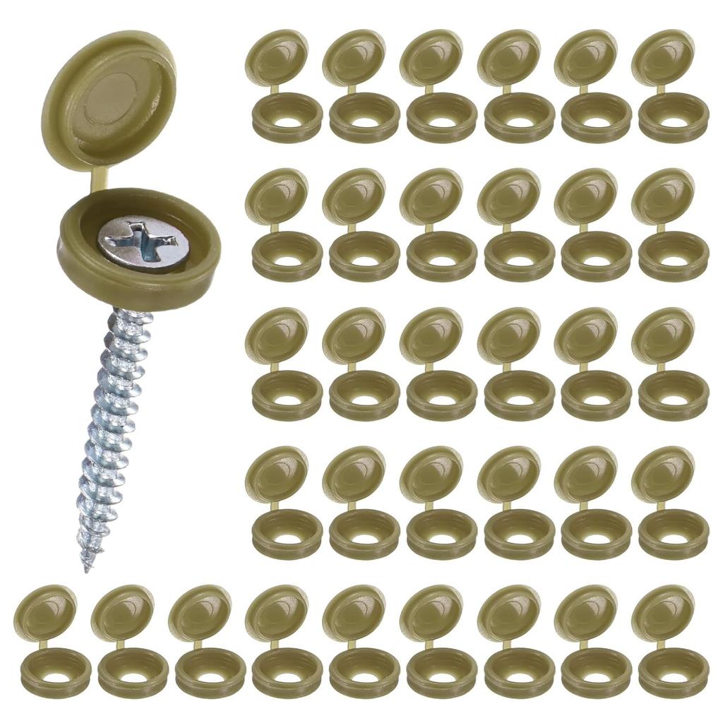 Plastic Nails Hinged Screw Caps Protective Self-tapping Screws Decorative Cover Furniture Hardware Nuts Bolts Folding Cap