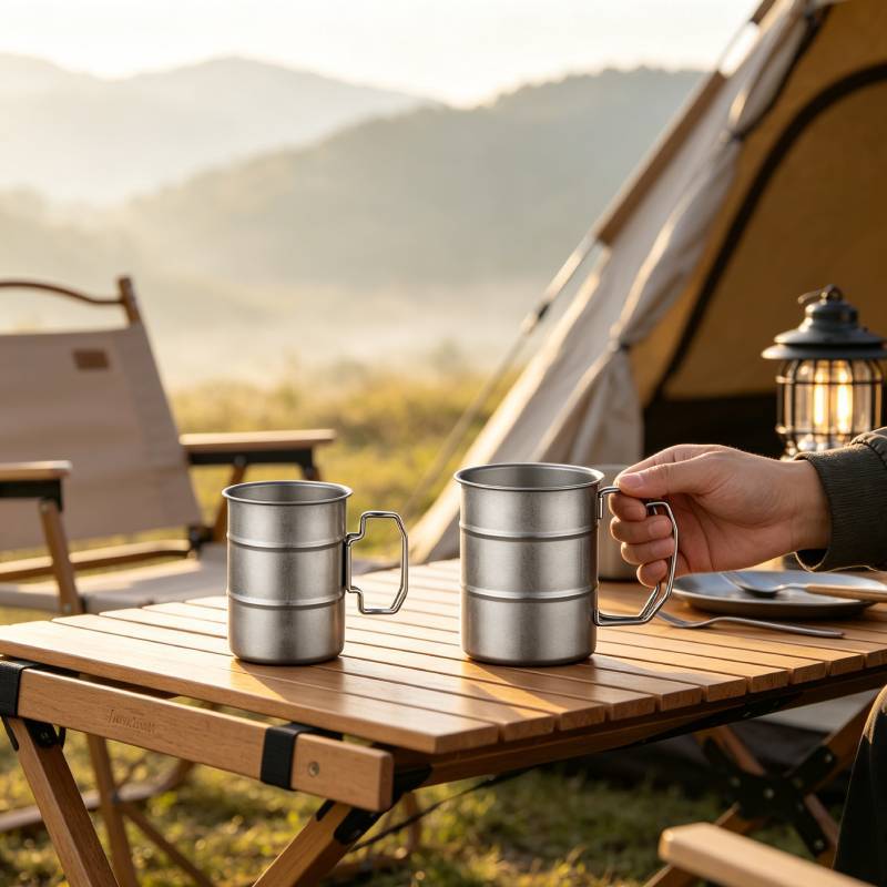 304 Stainless Steel Beer Cup Portable Camping Outdoor Water Mug With Cold Retention For Hiking