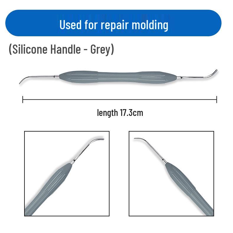 Dental Aesthetic Filling Resin Trimmer Kit, 7-Piece, New Silicone Handle, High-Temperature Resistant.