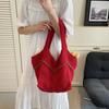 Korean Style Hollow Out Knitted Weave Bag Solid Color Knitted Shoulder Bag Crochet Tote Bag  Daily