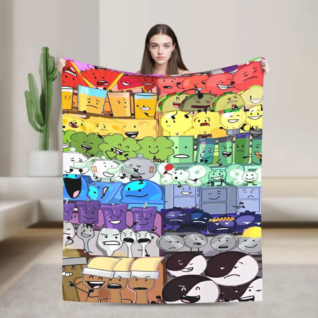 Cartoon Blanket Fleece Bfdi Lightweight Thin Throw Blanket for Bedding Couch Bedspread