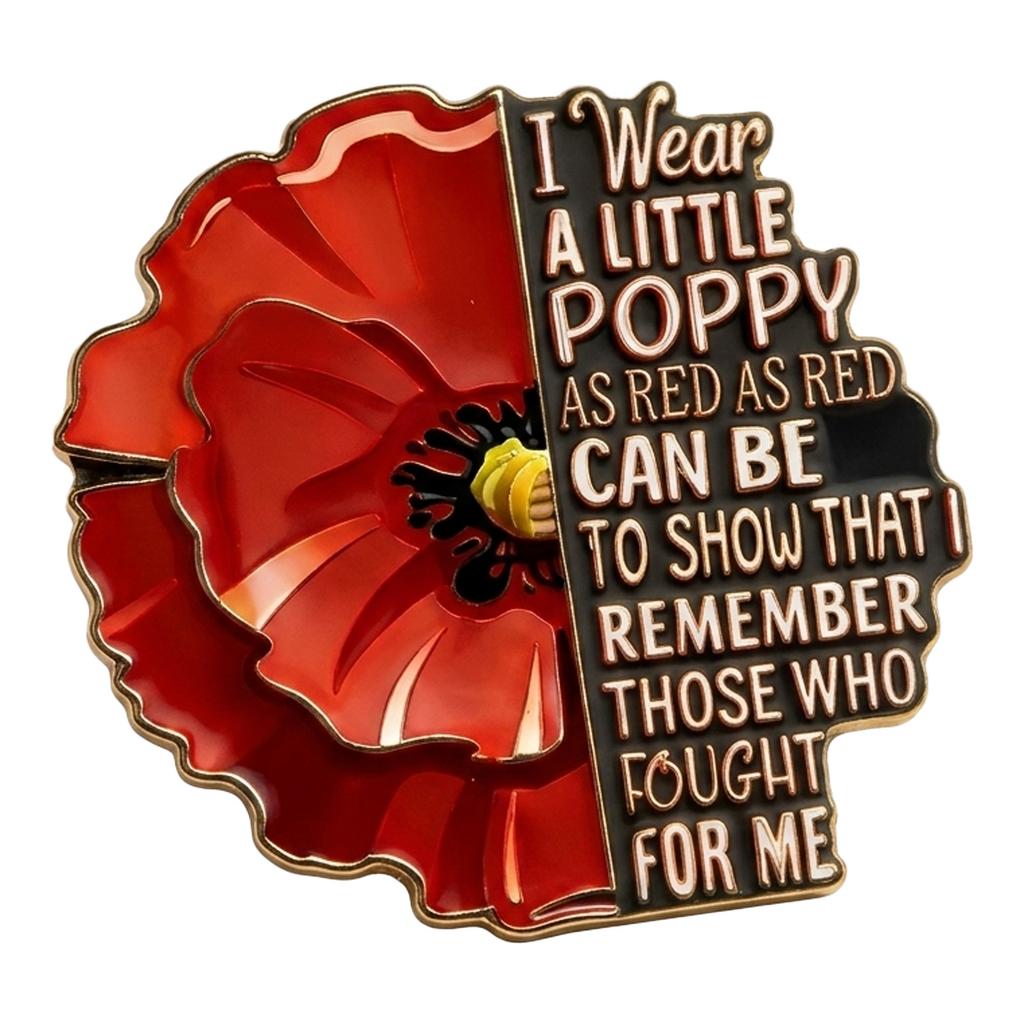 Red Friday Enamel Lapel Pin for Men and Women Durable Gift for Veterans