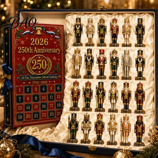 Festive Decoration for Home 2026 Nutcracker Advent Calendar, 24-Day Acrylic Ornament Set with Classic Party Favors Children Soldier Figures, Christmas