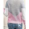 [Kuscheliger Pullover] Kuscheliger Farbblock Damen Casual V-Ausschnitt Pullover | Langarm-Pullover mit gerippten Bündchen, Herbst-/Winter-Oberteil für Freizeitkleidung