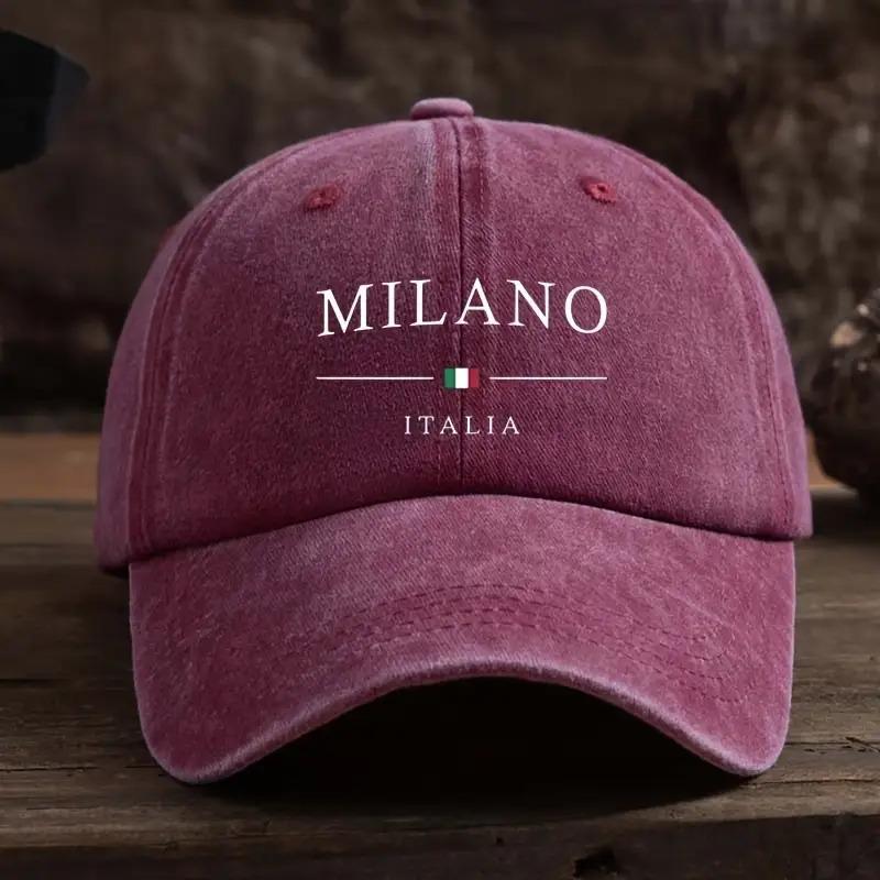 Zepo cap Italian Flag Print Baseball Cap UnisexS Outdoor Fashion Versatile FisherUnisex Hat Trendy Style 1pc