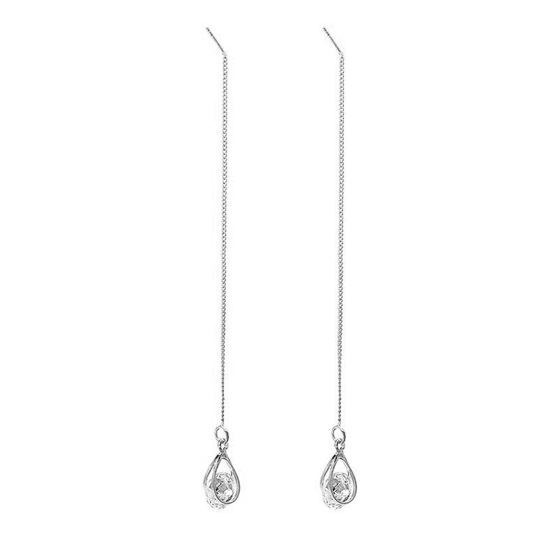 Women's Jewelry Accessories Water Drop Pendant Long Ear Line Earrings
