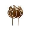 Wrought Halloween Pumpkin Garden Stake - Vintage Distressed Yard for Fall Outdoor Decor