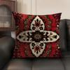 Persian Rug Pattern Classical Cushion Cover Natural Linen Organic Fabric Double-Sided Printing Sofa Home Decor Gift Pillow Case