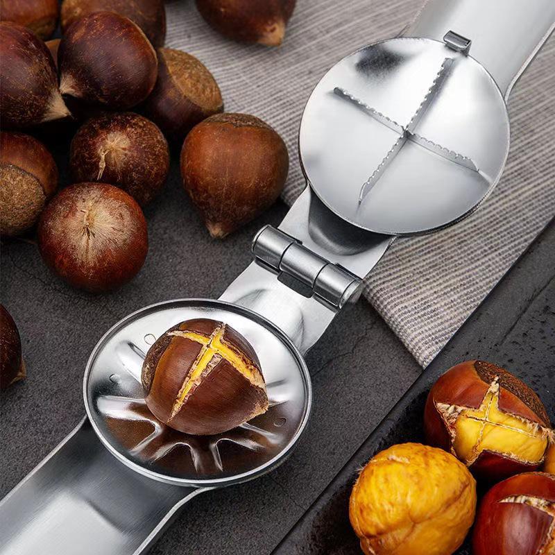 Chestnut Peeling Tool - Opener, Knife, Clip & Scissors for Easy Shell Removal