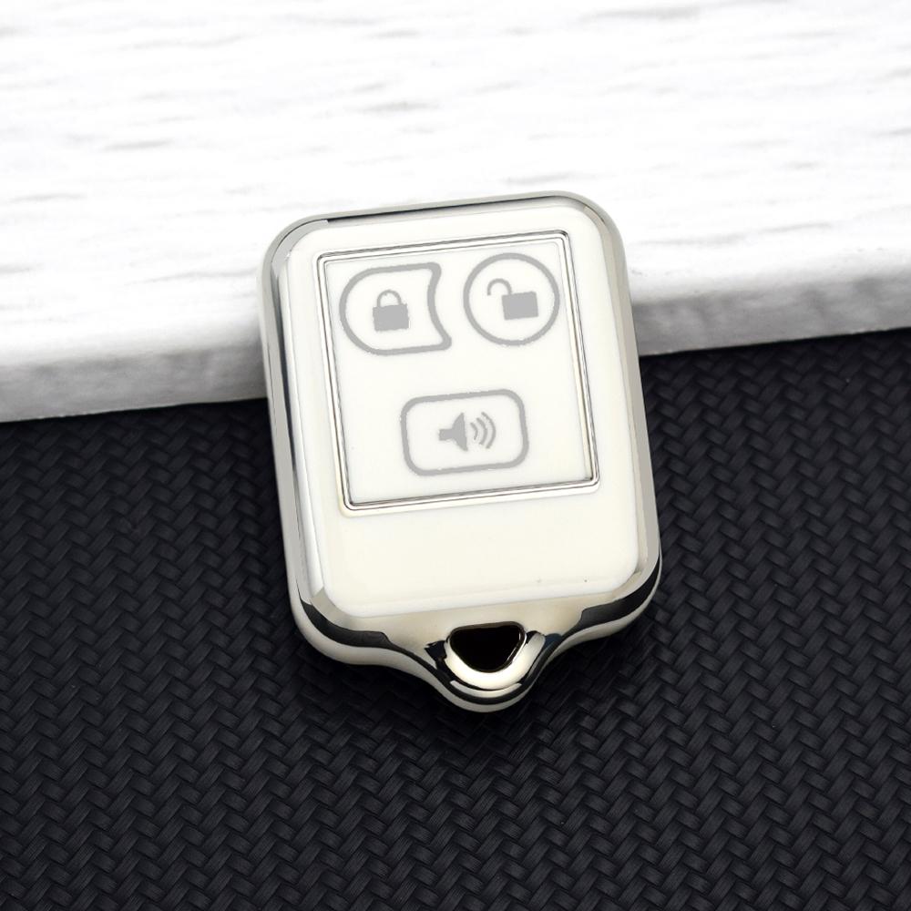 3/4 Buttons Silver Key Cover For Ford F150 F250 Focus Ranger Explorer Freestyle E150 Econoline For Lincoln Mercury TPU Case Bag