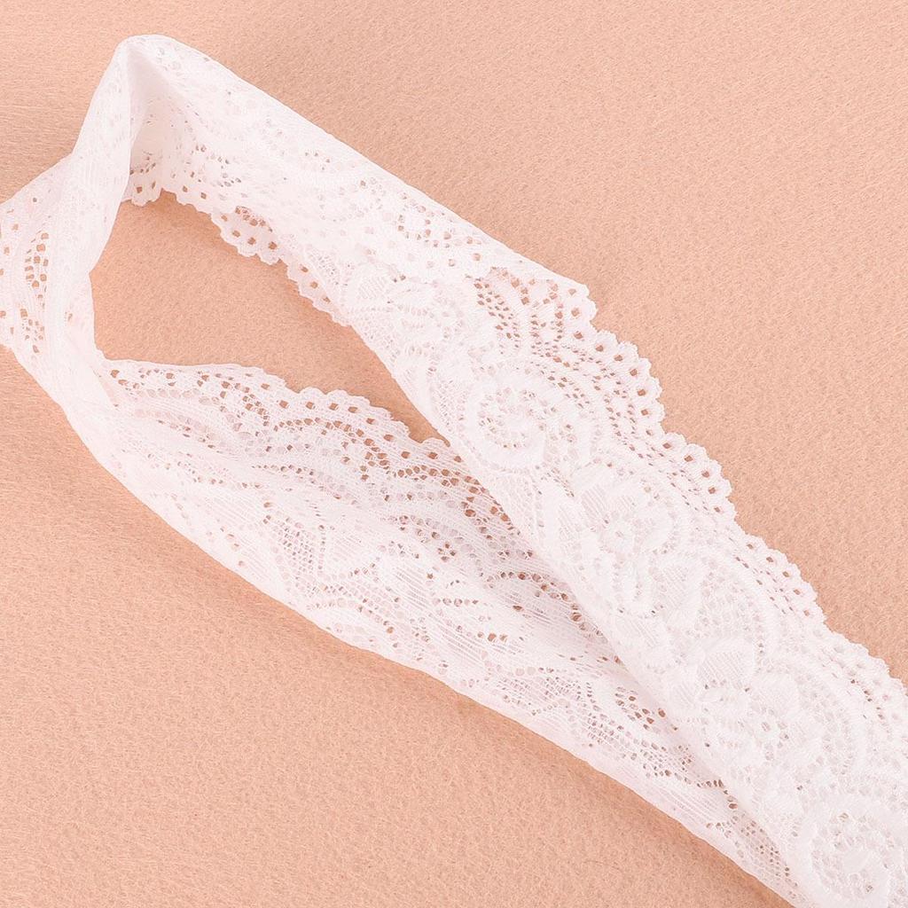 Black and White Stretch Lace Ribbon for DIY Clothing Accessories