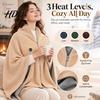 Electric Shoulder Warmer for Travel Heated Shawl Wraps Women USB Wearable Blanket Portable Blanket Adjustable Heat Wrap Home with 3 Settings & Fast