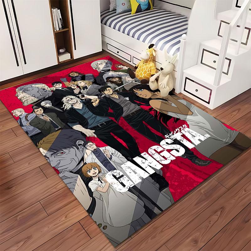 Gangsta Anime Red Poster Style suitable as a non-slip mat for the living room or bedroom sofa