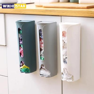 Wall Mounted Organizer Self Adhesive Extractable Closet Space Saving Containers Garbage Plastic Bag Dispenser Office Storage Box
