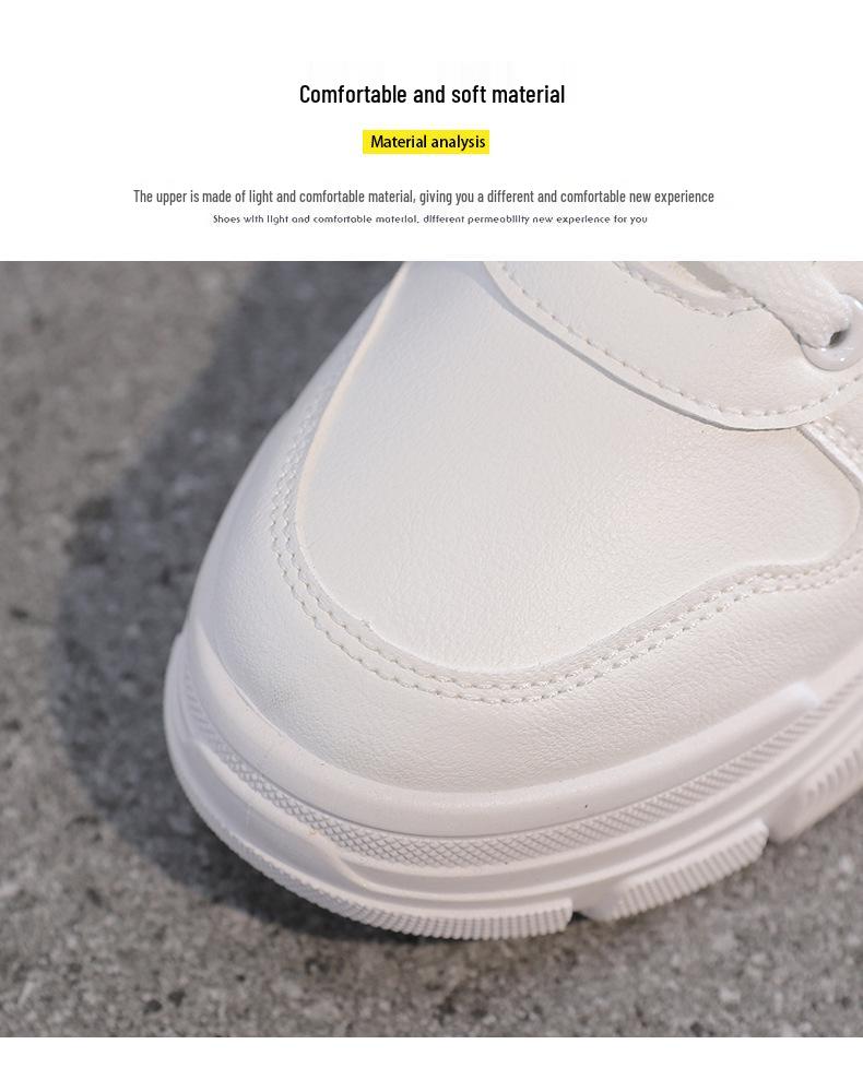 Women's High-Top White Sneakers - 2025 Korean Trend, All-Match, Autumn Style QR522