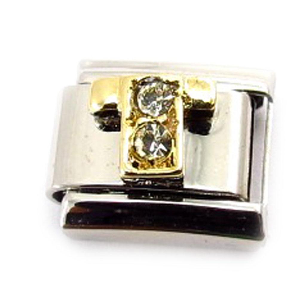 Les Trésors De Lily [C6074] - Gold White 'Letter T' Mesh