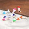 5pcs Stainless Steel Enamel Garrupa Dot Fish Cute Charms for DIY Earrings Making Jewelry Necklace Women Kids Bracelet Pendants