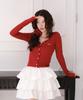 Iseeae First Love Cardigan (Red) + Scrunchie Set