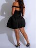 European & American Women's Sexy V-Neck Puff Sleeve Party Dress - Summer Nightclub Style