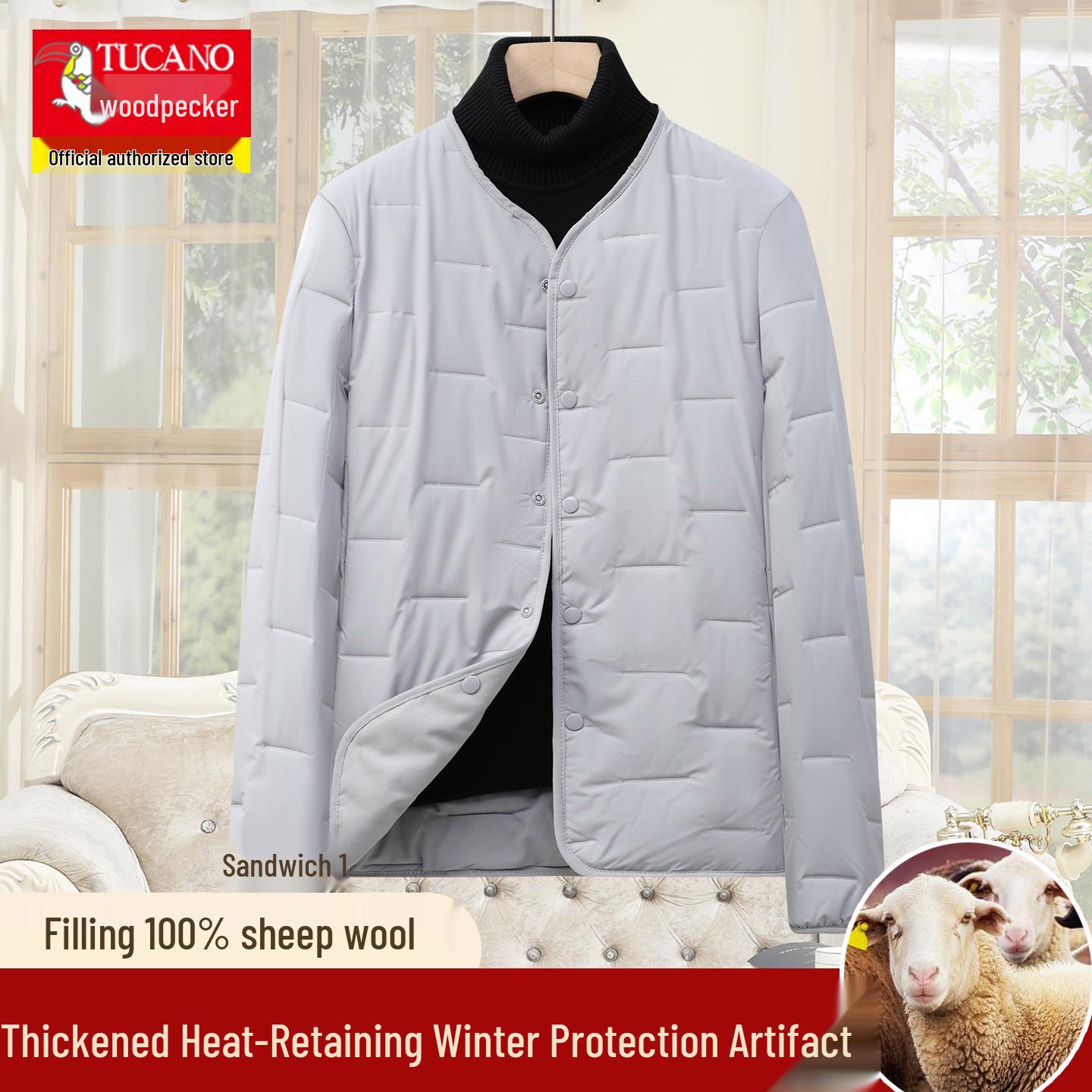 

Woodpecker Unisex Teen Wool-Lined Cotton Jacket - Warm School Uniform Essential XL Men 110-130 lbs Women 100-115 lbs