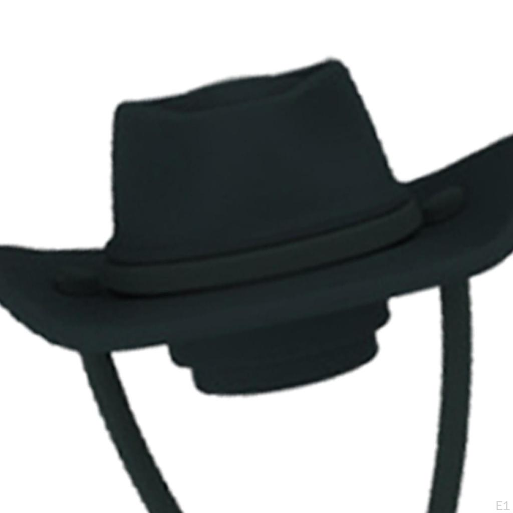4 Pieces Cowboy Hat Cover Cap for 6mm-10mm, Cowgirl Silicone Topper Protector Lid, Cute Funny