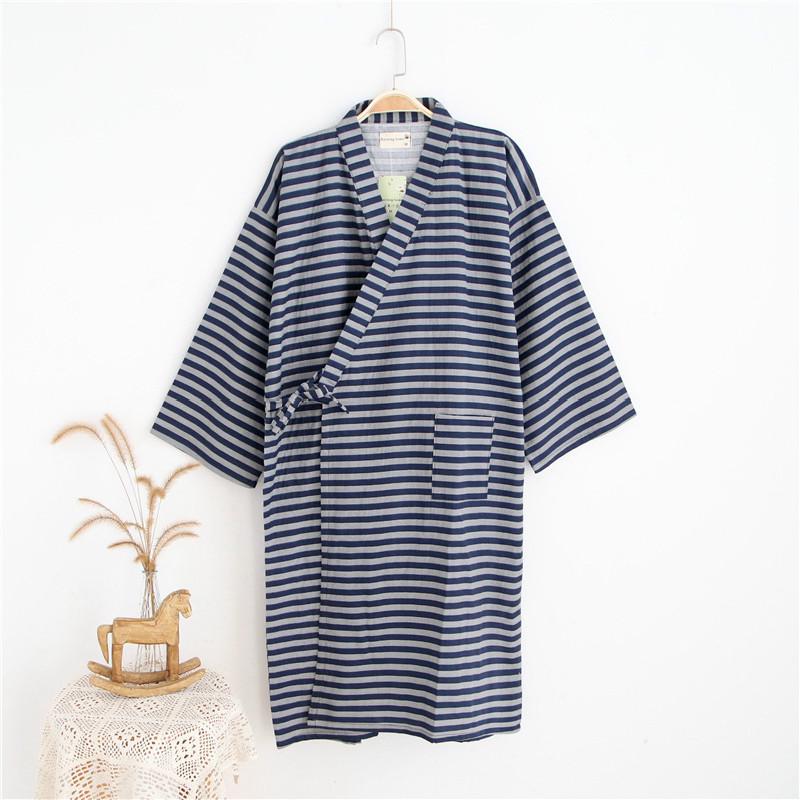 Buy Men Women Japanese Kimono Sleepwear Stripe Causal Cotton Yukata
