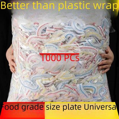 Set de Envolturas de Plástico Desechables para Prevención de Insectos y Conservación de Alimentos - Cubiertas Universales para Tazones para Sobras de Refrigerador