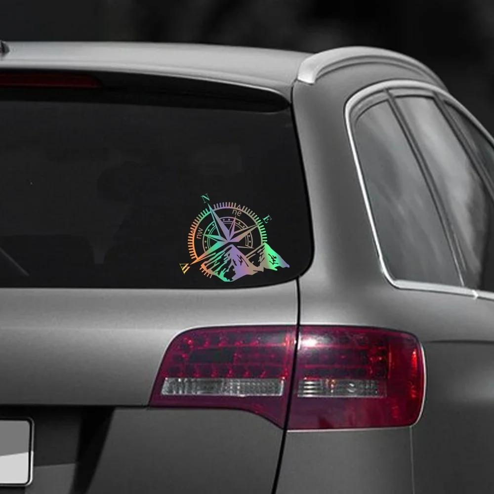 Car Compass Mountain Style Sticker Reflective Vinyl Decals Motorcycle Truck Offroad Moto Window Vinyl Auto Tuning Accessories