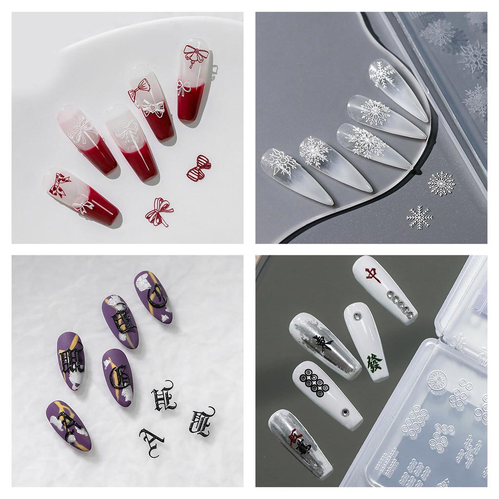 Butterfly Embossing Silicone Mold Nail Art Carving Mold Suitable for Diy Nail Art Decoration Supplies Nail Template Tool