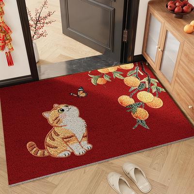 Cartoon Entry Door Floor Mat, Entrance Anti-Skid And Wear-Resistant Silk Ring Floor Mat, Indoor Door Scraping Mud And Dust Removal Floor Mat