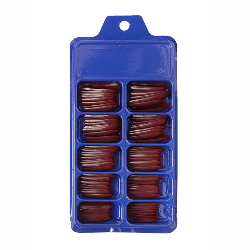 

Накладной ноготь, готовый ноготь, маленькая синяя коробка, ноготь, балетный ноготь, европейский и американский, длинный, сплошной цвет