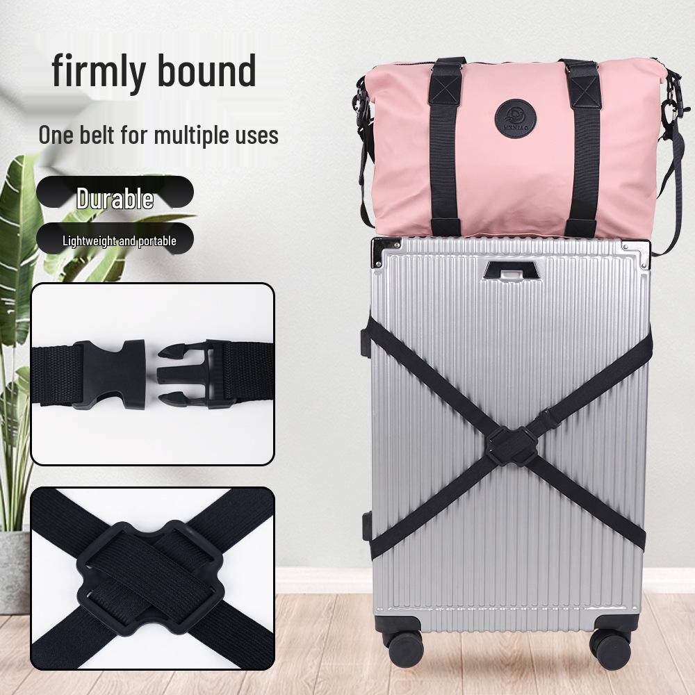 8-Shaped Multi-Functional Luggage Strap with Leather Case for Suitcase and Checked Baggage