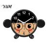 Kids Room Clock Cartoon Animal Alarm for Students, Non-Ticking Quiet Movement Clock, Battery Operated Desk Home Bedroom Electronic